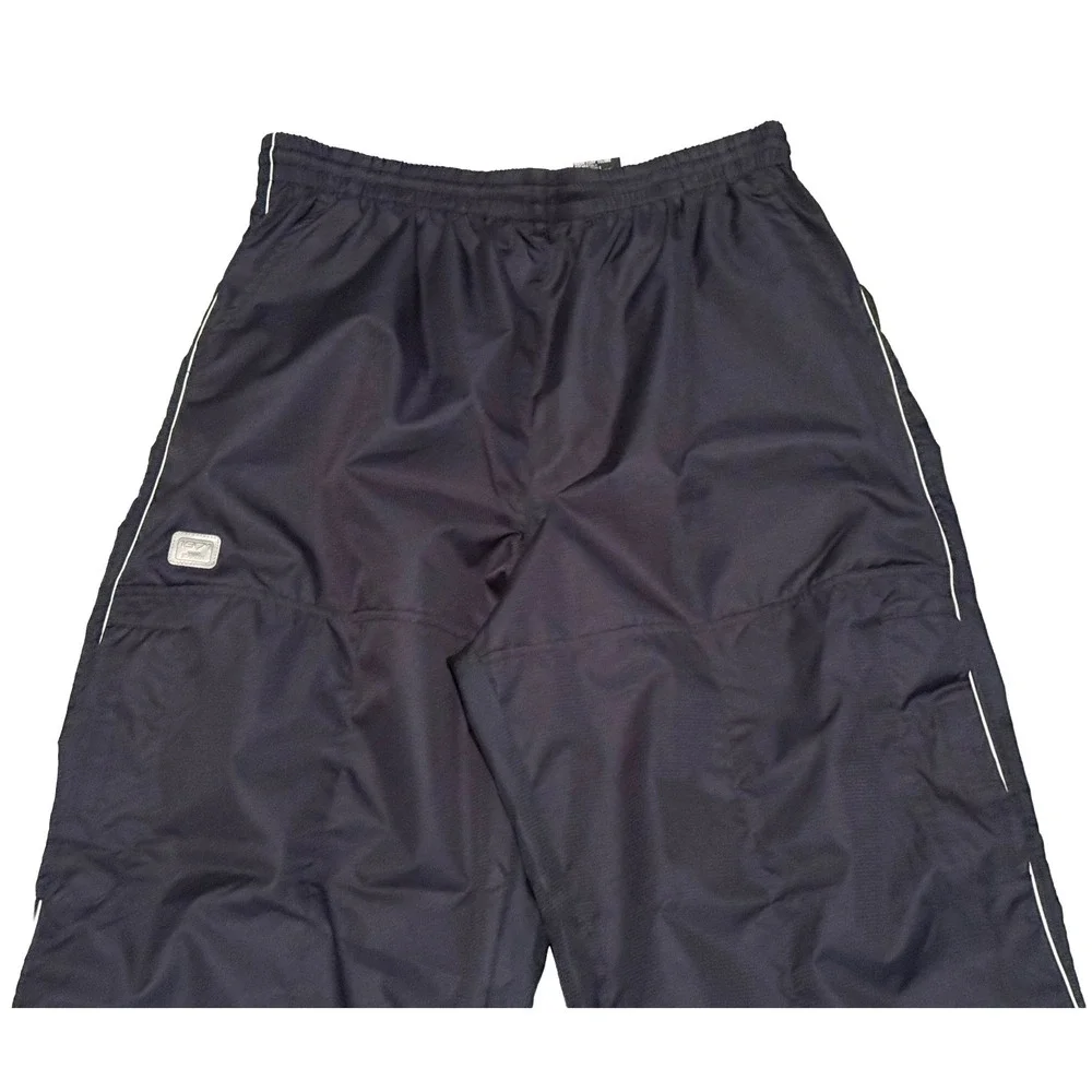 Starter Track Pants Mens Medium Navy Blue Ripstop Zipper Leg 1971 Logo Joggers - Picture 2 of 8